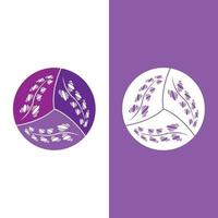 färsk lavendel blomma logotyp vektor