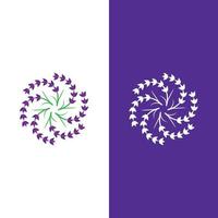 färsk lavendel blomma logotyp vektor