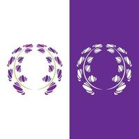 färsk lavendel blomma logotyp vektor