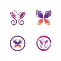 Beauty-Schmetterling-Icon-Vektor-Design vektor