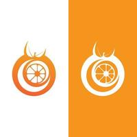 orangefarbenes Logo-Design-Vektorsymbol vektor