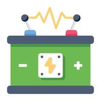 ein Symbol des flachen Batterievektors vektor