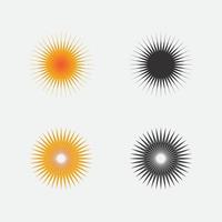 Sonne-Vektor-Illustration-Symbol Sommer-Logo vektor