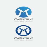 m Brief- und Schriftart-Logo-Vorlage vektor