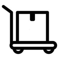 Box-Trolley-Symbol-Illustration. Vektordesigns, die für Websites, Apps und mehr geeignet sind. vektor