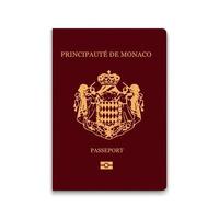 Reisepass von Monaco. Bürger-ID-Vorlage. für Ihre Gestaltung vektor