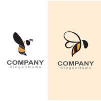 bee logotyp enkel kreativ inspiration för affärsmall vektor design