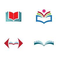 bok utbildning logotyp vektor