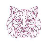 Lynx Bobcat Head Monoschnur vektor