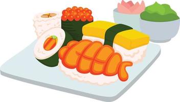 sushi japansk mat vektor