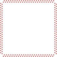 quadratischer Rahmen aus roten Katzenspuren. isolierter Rahmen auf weißem Hintergrund für Ihr Design. vektor