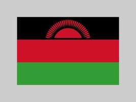 malawis flagga, officiella färger och proportioner. vektor illustration.