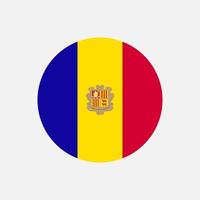 Land Andorra. Andorra-Flagge. Vektor-Illustration. vektor