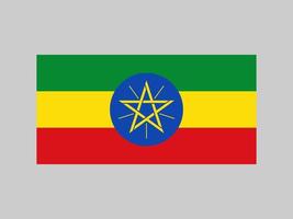 Äthiopien-Flagge, offizielle Farben und Proportionen. Vektor-Illustration. vektor
