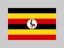 uganda flagga, officiella färger och proportioner. vektor illustration.