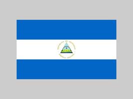 nicaragua flagga, officiella färger och proportioner. vektor illustration.