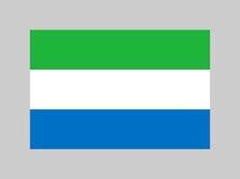 sierra leone flagga, officiella färger och proportioner. vektor illustration.