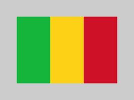 Mali-Flagge, offizielle Farben und Proportionen. Vektor-Illustration. vektor