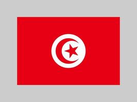 Tunesien-Flagge, offizielle Farben und Proportionen. Vektor-Illustration. vektor