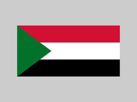 sudans flagga, officiella färger och proportioner. vektor illustration.