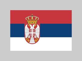 Serbien-Flagge, offizielle Farben und Proportionen. Vektor-Illustration. vektor