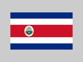 costa rica flagga, officiella färger och proportioner. vektor illustration.