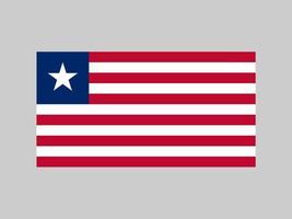 Liberia-Flagge, offizielle Farben und Proportionen. Vektor-Illustration. vektor