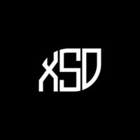 xso brev logotyp design på svart bakgrund. xso kreativa initialer bokstavslogotyp koncept. xso bokstavsdesign. vektor