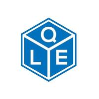 qle letter logotyp design på svart bakgrund. qle kreativa initialer bokstavslogotyp koncept. qle bokstavsdesign. vektor