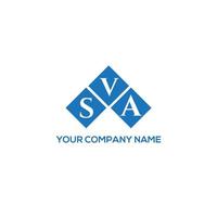 sva-Buchstaben-Logo-Design auf weißem Hintergrund. sva kreative Initialen schreiben Logo-Konzept. sva-Briefgestaltung. vektor