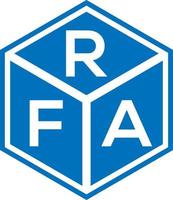 RFA-Brief-Logo-Design auf schwarzem Hintergrund. rfa kreative Initialen schreiben Logo-Konzept. rfa Briefgestaltung. vektor