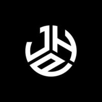 jhp brev logotyp design på svart bakgrund. jhp kreativa initialer brev logotyp koncept. jhp bokstavsdesign. vektor