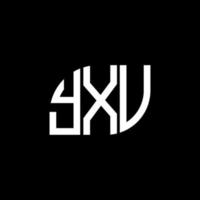 yxv brev logotyp design på svart bakgrund. yxv kreativa initialer bokstavslogotyp koncept. yxv bokstavsdesign. vektor