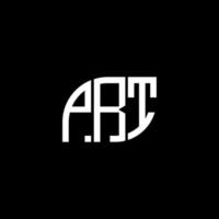 prt brev logotyp design på svart background.prt kreativa initialer brev logotyp concept.prt vektor brev design.