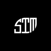 stm brev logotyp design på svart bakgrund. stm kreativa initialer brev logotyp koncept. stm bokstavsdesign. vektor