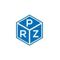 prz brev logotyp design på svart bakgrund. prz kreativa initialer brev logotyp koncept. prz bokstavsdesign. vektor