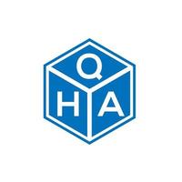 qha brev logotyp design på svart bakgrund. qha kreativa initialer brev logotyp koncept. qha bokstavsdesign. vektor