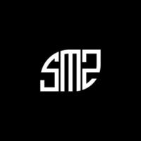 smz-Buchstaben-Logo-Design auf schwarzem Hintergrund. smz kreative Initialen schreiben Logo-Konzept. smz Briefgestaltung. vektor
