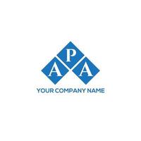 APA-Brief-Logo-Design auf weißem Hintergrund. apa kreatives Initialen-Buchstaben-Logo-Konzept. Apa-Briefgestaltung. vektor