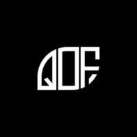 qof brev logotyp design på svart background.qof kreativa initialer brev logotyp concept.qof vektor bokstav design.