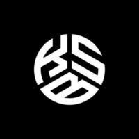 ksb-Brief-Logo-Design auf schwarzem Hintergrund. ksb kreative Initialen schreiben Logo-Konzept. ksb Briefgestaltung. vektor