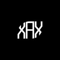 xax-Buchstaben-Logo-Design auf schwarzem Hintergrund. xax kreative Initialen schreiben Logo-Konzept. xax Briefgestaltung. vektor