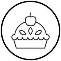 Apfelkuchen-Icon-Stil vektor