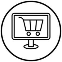 E-Commerce-Symbolstil vektor