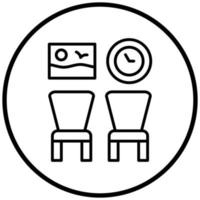 Wartezimmer-Icon-Stil vektor