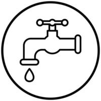 Wasserhahn-Icon-Stil vektor