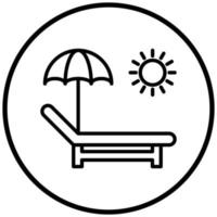 Sonnenbank Icon-Stil vektor