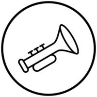 trumpet ikon stil vektor