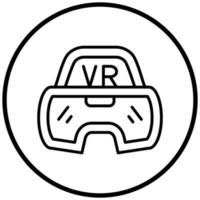 VR-Brille-Icon-Stil vektor
