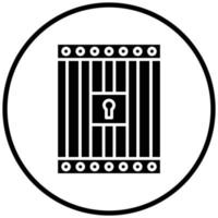 fängelse ikon stil vektor